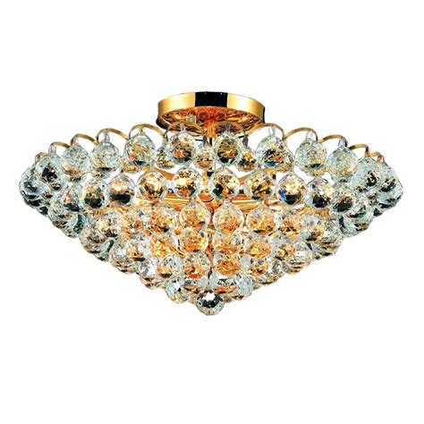 Luminous Lighting Godiva 11 In Gold Flush Mount Light At