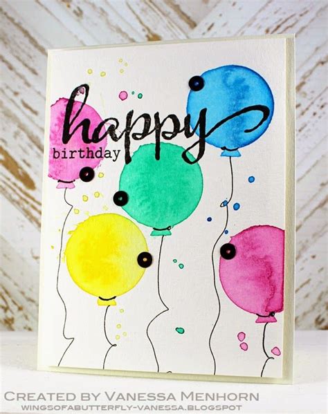 Hand painted birthday card set set of 3original watercolor | etsy. Easy Watercolor Techniques | Watercolor birthday cards ...