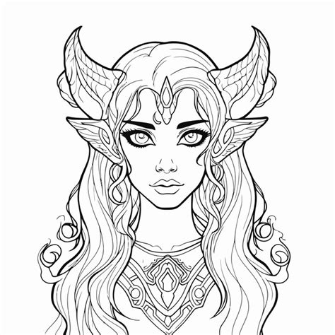 Premium Vector Fairy Line Art