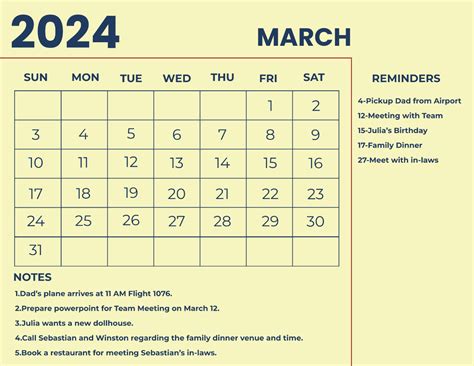 2024 March Calendar Blank Form Ucf Spring 2024 Calendar