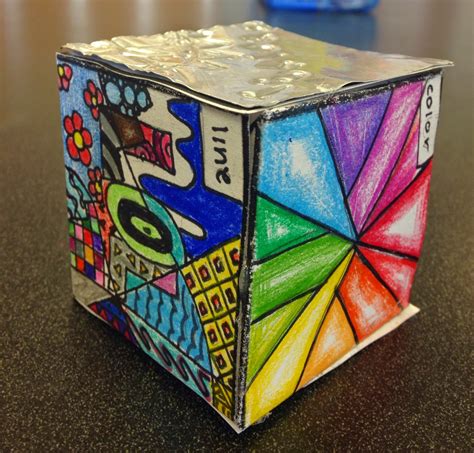 Sylvandale Middle School Art Class Elements Cube