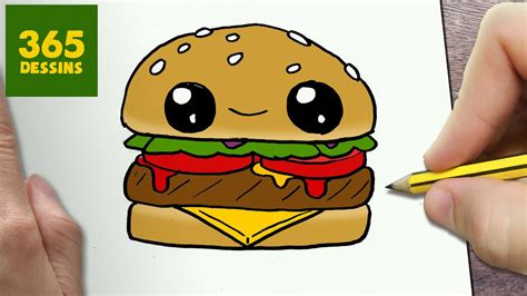 comment dessiner hamburger kawaii Étape par Étape dessins kawaii facile youtube