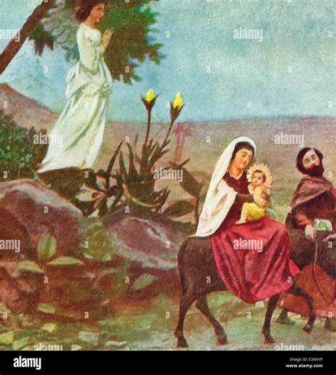 The Flight Into Egypt Jesus Mary And Joseph Flee To Egypt To Stock