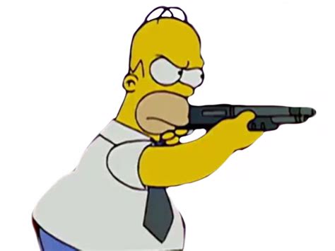 Homer With Gun By Dracoawesomeness On Deviantart