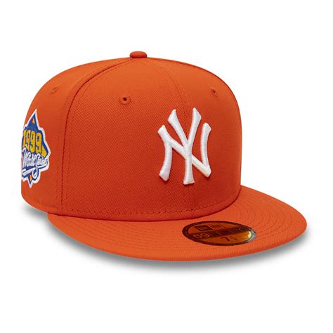 Official New Era New York Yankees Mlb Orange 59fifty Fitted Cap B6056