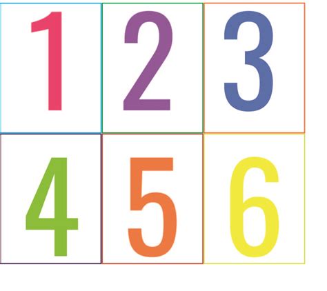 Printable colored numbers 1 10. 7 Best Printable Numbers - printablee.com