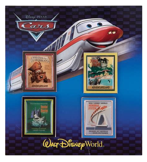 A Walt Disney World Cars Poster Themed Pin Set Van Eaton Galleries