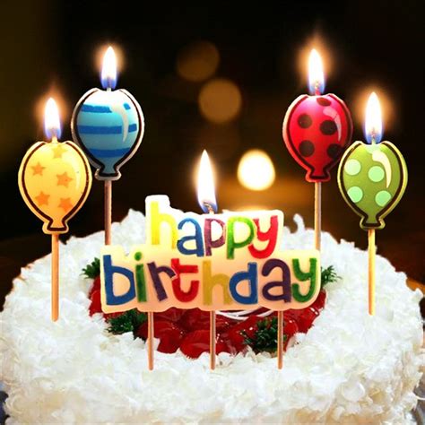 Buy 5pcs Happy Birthday Candle Cake