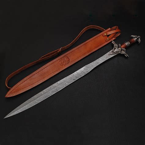 Damascus Collectible Sword 9253 Black Forge Touch Of Modern