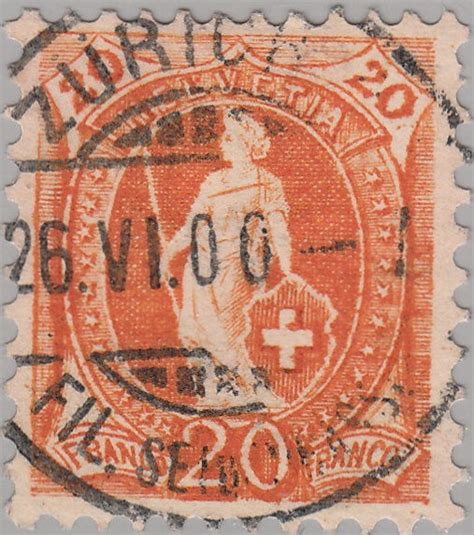 Switzerland Standing Helvetia Postage Stamps World Stamps Project