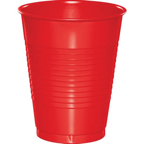 16 Oz Solid Plastic Cups Bulk Classic Redpack Of 503 Packs