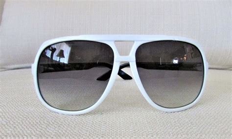 Gucci Gg 1622 S Oversize Square Sunglasses White Frame With Logo Made In Italy Simple Leather