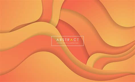 Abstract Orange Or Yellow Curve Overlap Background Modern Bright