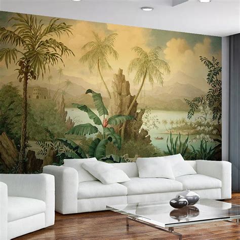 Custom Size Wallpaper Mural European Style Retro Landscape Bvm Home