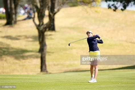 Momoka Miura Of Japan Hits Her Second Shot On The Tenth Hole During The