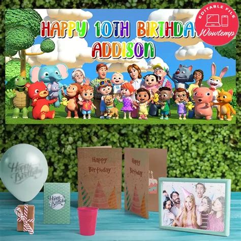 Printable Cocomelon Birthday Backdrop Digital File Diy Bobotemp Lupon