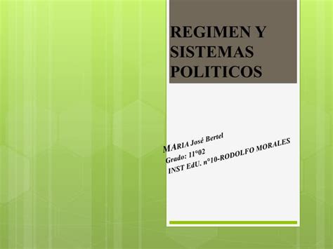 Regimren Y Sistemas Politicos Ppt