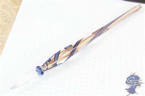 Rohrer Klingner Glass Dip Pen Blue Gold Dip Pen Pen Fountain