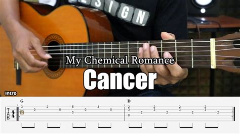 Cancer My Chemical Romance Fingerstyle Guitar Tutorial Tab