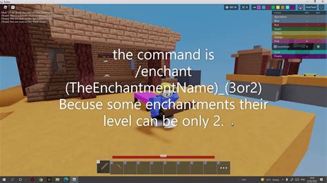 Enchantment Command Roblox Bedwars Costum Match Youtube