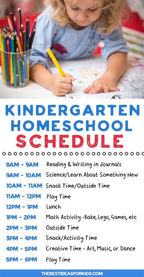 Kindergarten Homeschool Schedule Heres An Easy Way To Break Up Your