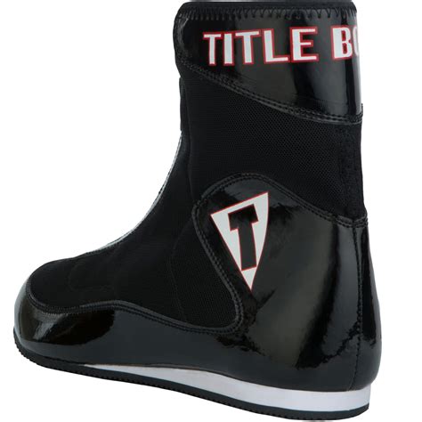 Title Boxing Enrage Lightweight Mid Length Boxing Shoes Blackblack