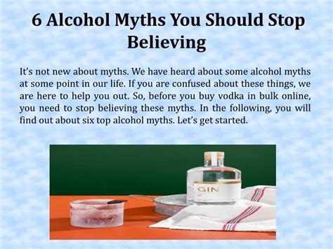 Ppt 6 Alcohol Myths You Should Stop Believing Powerpoint Presentation