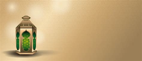 Banner for Ramadan kareem with beautiful islamic lantern 1084264 Vector