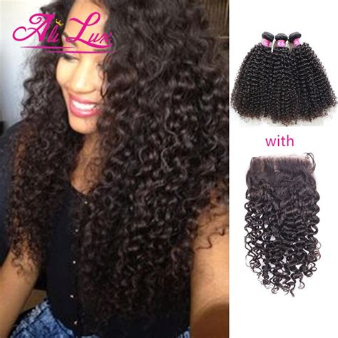 8a Mongolian Kinky Curly Hair With Closure Unprocessed Afro Kinky Curly