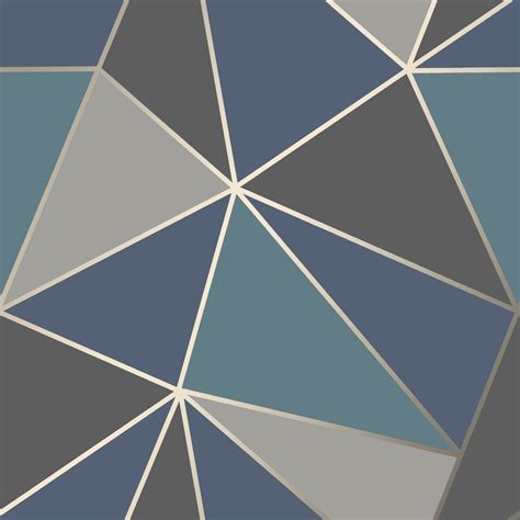 Check out our geometric wallpaper selection for the very best in unique or custom, handmade pieces from our wallpaper shops. FD42001 Fine Decor Apex Geo Aqua Navy Geometric Design ...