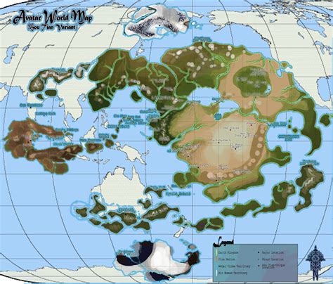 Avatar Last Airbender World Map Labelmaz