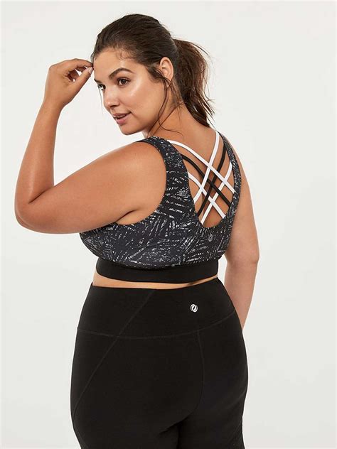 Printed Plus Size Sports Bra With Back Straps Activezone Penningtons