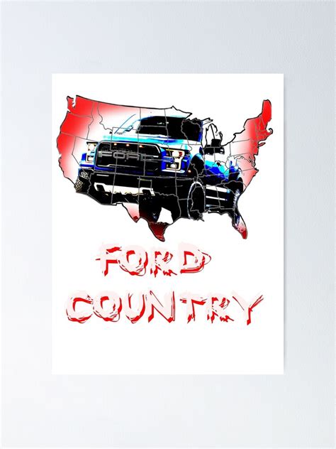 Ford Raptor American Tough Pickup F150 F 150 Poster By Thediff1985