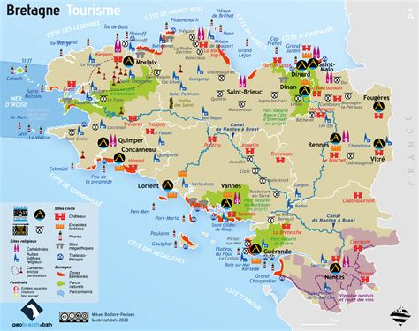 Carte De La Bretagne Info ≡ Voyage Carte Plan