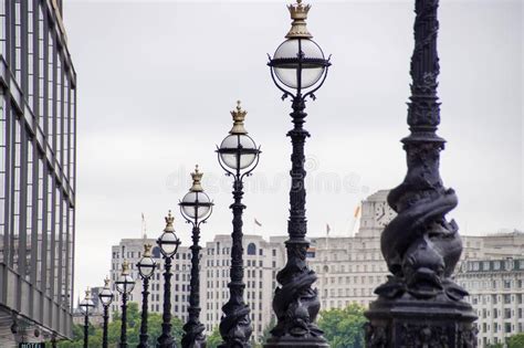 Superior cast iron victorian lamp posts. Ornamental Street Lights In London Stock Image - Image of ...