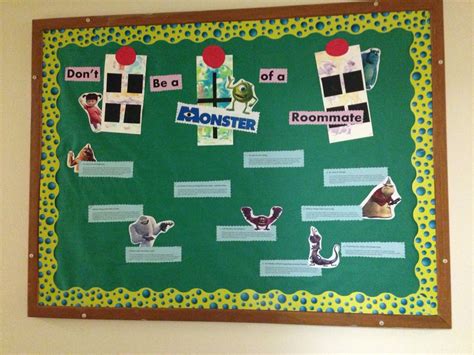 don t be a monster of a roommate bulletin board with roommate tips ra roommate