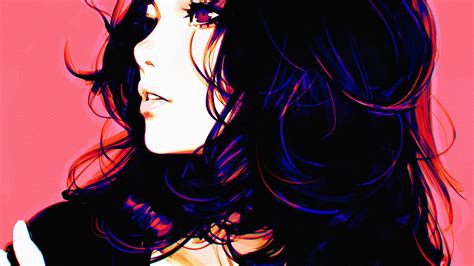 Ay99 Ilya Kuvshinov Pink Lady Girl Illustration Art Wallpaper