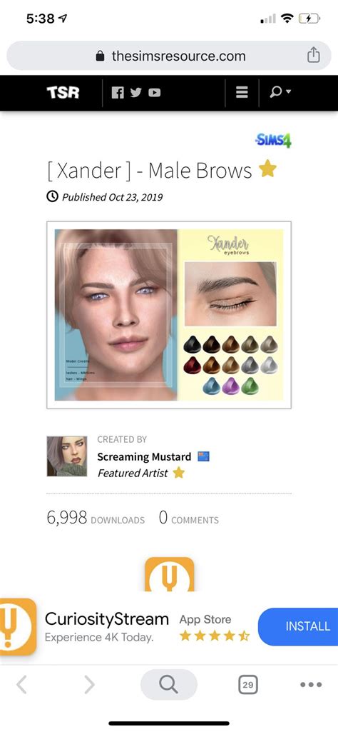Screaming Mustards Xander Male Brows Brows Eyebrows Featured