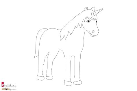 Ausmalbild Einhorn - kostenlos als PDF | Kribbelbunt