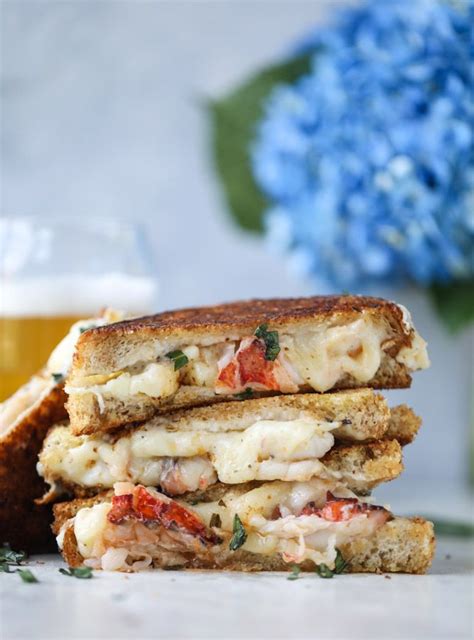 Lobster Grilled Cheese With Tarragon Garlic Butter Recipe Grilled