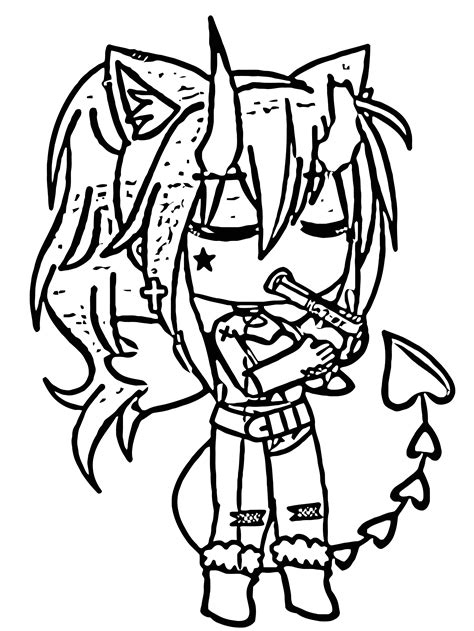 Pretty Girl Gacha Life Coloring Pages The Best Devianartsite