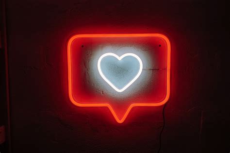 Snapchat icon aesthetic red neon. Like Instagram heart Neon sign Custom color medium size ...