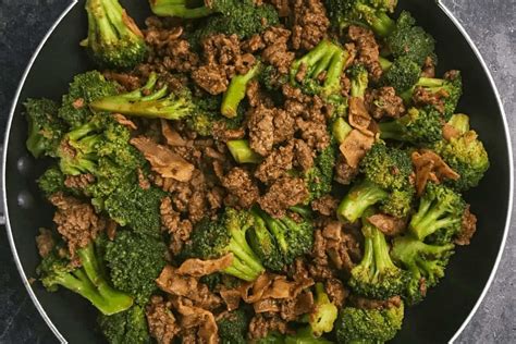 Photo by alex lau, food styling by sue li. Sticky Sweet Ground Beef and Broccoli: A High Protein, Low Carb Recipe