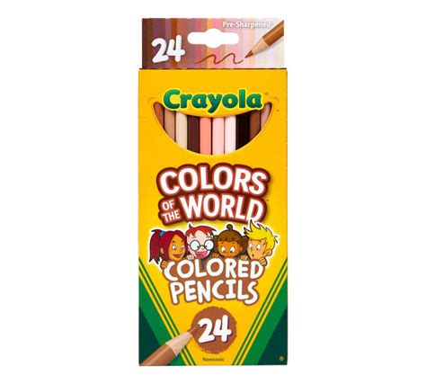 Colors Of The World Skin Tone Colored Pencils 24 Count Crayola