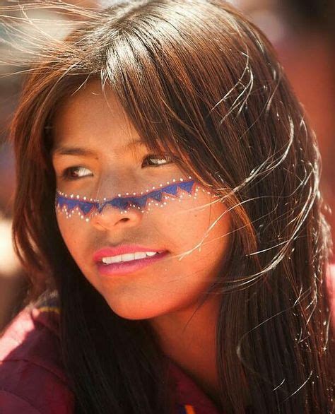 Mujer Seri Sonora México Maquillaje Native American Women Face