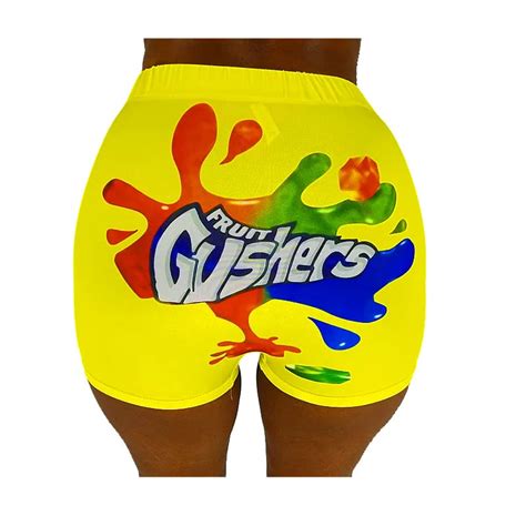 Paton Women Gusher Candy Printed Biker Skittle Booty Snicker Snack