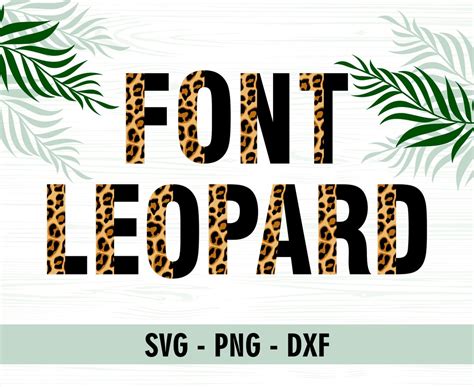 Leopard Font Animal Font Safari Font Leopard Print Font Etsy