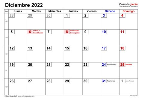 Calendario De Diciembre 2022 En Blanco Calendario 2022 Para Imprimir