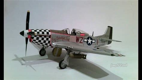 Halinski 133 North American P 51d Mustang Paper Model Update Youtube