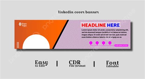 Gambar Premium Desain Template Spanduk Sampul Linkedin Templat untuk